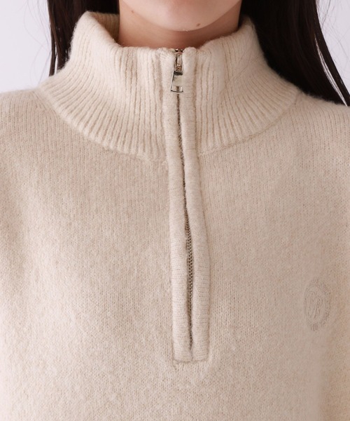 repipi armario(レピピ アルマリオ)の「フワモチハーフZIPニット(ニット/セーター・キッズ・グレー/アイボリー/サックスブルー・SMALL/MEDIUM/LARGE)」の9枚目の写真