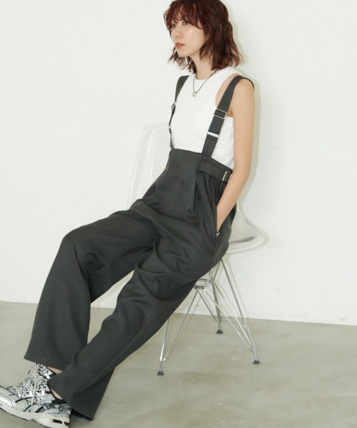 ポリツイルサロペット（サロペット/オーバーオール）｜Auntie