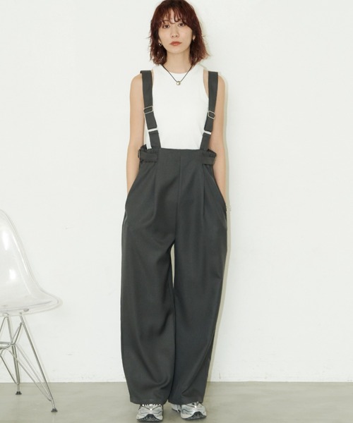 ポリツイルサロペット（サロペット/オーバーオール）｜Auntie