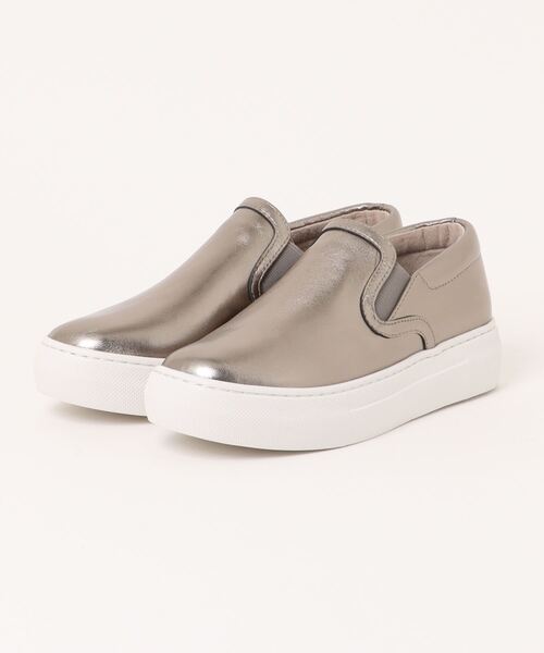 ALL BLACK(オールブラック)の「【本革/軽量/187g/カップインソール】スリッポン(スリッポン・レディース・ブラック/ホワイト/シルバー系・38/37/36/35/39/40)」の10枚目の写真