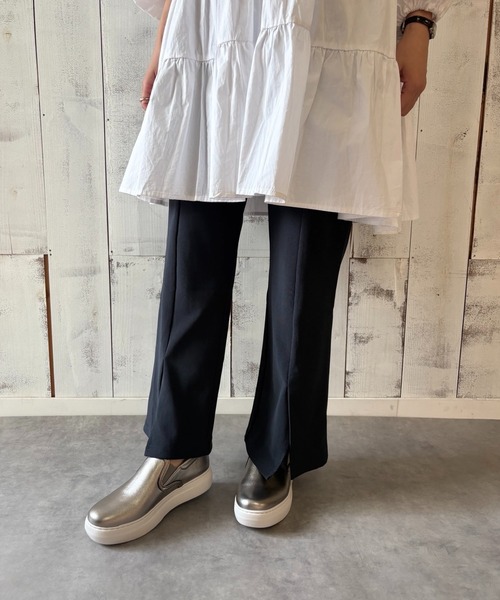 ALL BLACK(オールブラック)の「【本革/軽量/187g/カップインソール】スリッポン(スリッポン・レディース・ブラック/ホワイト/シルバー系・38/37/36/35/39/40)」の17枚目の写真