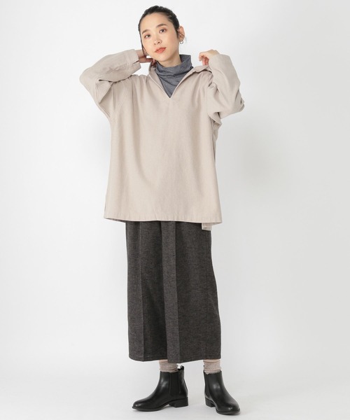 セール】綿麻クロップドワイドパンツ[プラスサイズあり]（その他