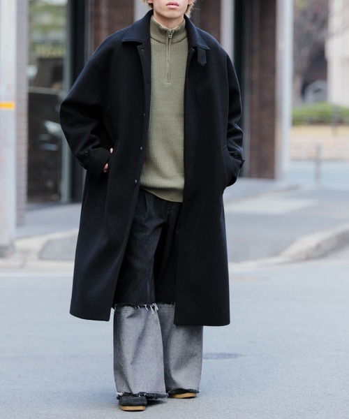 SENSE OF PLACE by URBAN RESEARCH(センスオブプレイスバイアーバンリサーチ)の「『ユニセックス』バルマカーンルーズコート(その他アウター・メンズ・グレー/ブラック・MEDIUM/LARGE)」の22枚目の写真