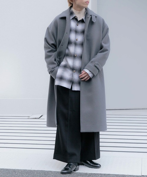 SENSE OF PLACE by URBAN RESEARCH(センスオブプレイスバイアーバンリサーチ)の「『ユニセックス』バルマカーンルーズコート(その他アウター・メンズ・グレー/ブラック・MEDIUM/LARGE)」の4枚目の写真