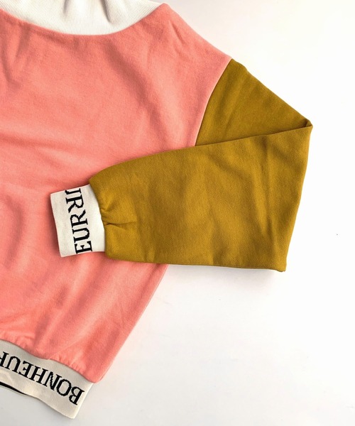Q（キュー）の「リブロゴ配色トレーナー（スウェット・レディース・ピンク系/グレー系・MEDIUM）」の12枚目の写真