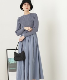 N.（N. Natural Beauty Basic） | ◆ラメニットドッキングワンピース(ワンピース)