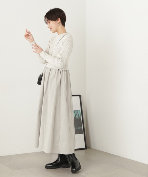 N.（N. Natural Beauty Basic）（エヌエヌナチュラルビューティーベーシック）の「◆ラメニットドッキングワンピース（ワンピース・レディース・ブルー/グレー/ホワイト・MEDIUM）」の10枚目の写真