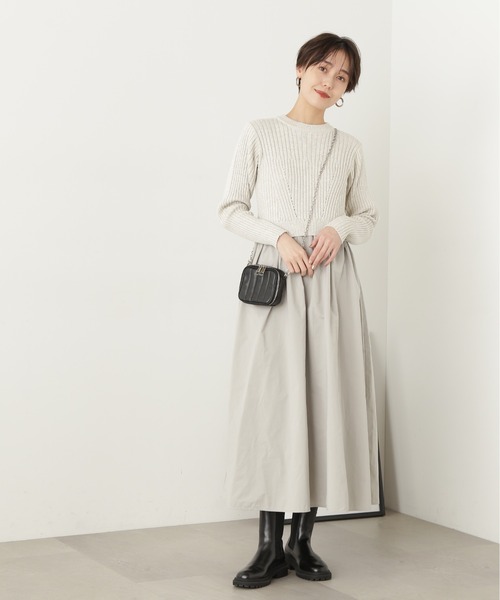 N.（N. Natural Beauty Basic）（エヌエヌナチュラルビューティーベーシック）の「◆ラメニットドッキングワンピース（ワンピース・レディース・ブルー/グレー/ホワイト・MEDIUM）」の11枚目の写真