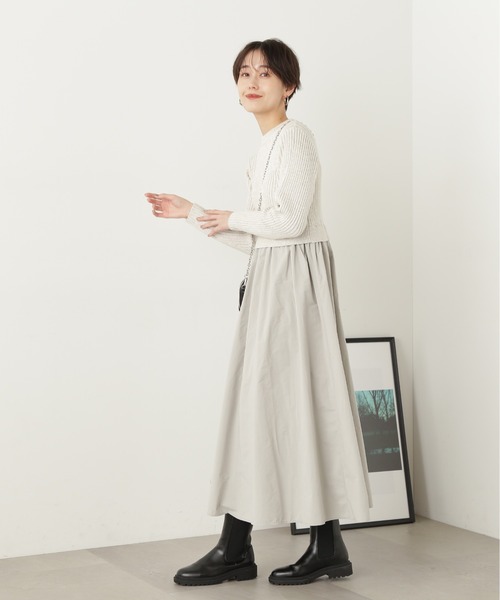 N.（N. Natural Beauty Basic）（エヌエヌナチュラルビューティーベーシック）の「◆ラメニットドッキングワンピース（ワンピース・レディース・ブルー/グレー/ホワイト・MEDIUM）」の12枚目の写真