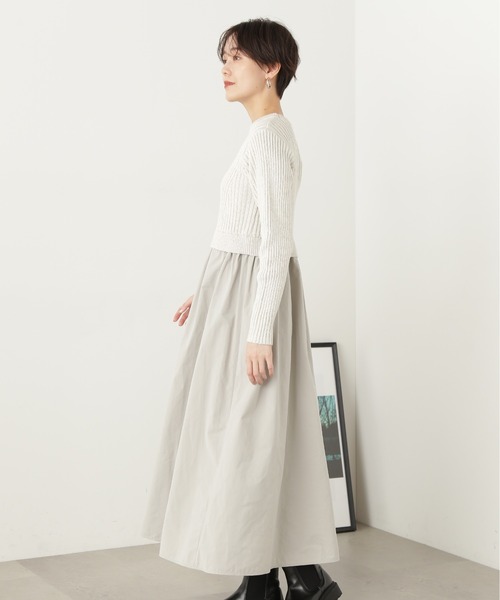 N.（N. Natural Beauty Basic）（エヌエヌナチュラルビューティーベーシック）の「◆ラメニットドッキングワンピース（ワンピース・レディース・ブルー/グレー/ホワイト・MEDIUM）」の15枚目の写真