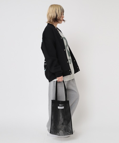 RNA（アールエヌエー）の「E4968 ダブルメッシュトート（トートバッグ・レディース・ピンク/ブラック/イエロー・FREE）」の10枚目の写真