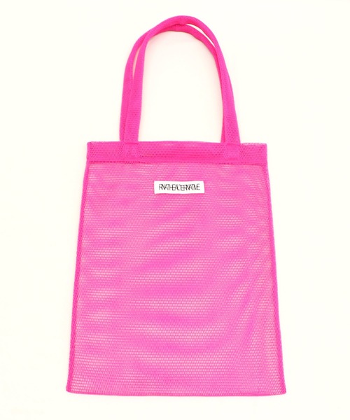 RNA（アールエヌエー）の「E4968 ダブルメッシュトート（トートバッグ・レディース・ピンク/ブラック/イエロー・FREE）」の6枚目の写真
