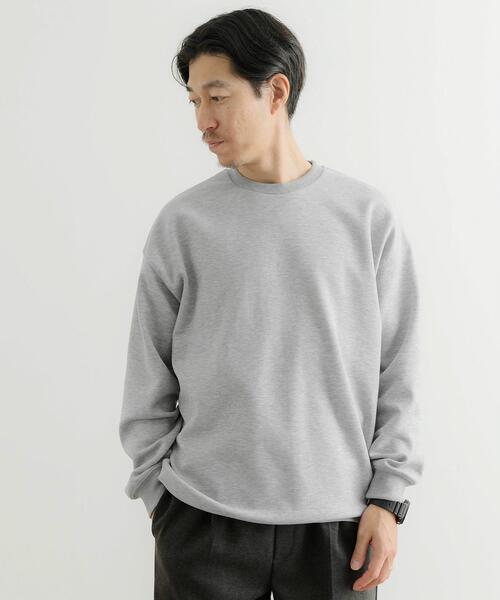 ITEMS URBANRESEARCH（アイテムズ アーバンリサーチ）の「裏起毛ダンボール クルーネックトップス（スウェット・メンズ・グレー/オフホワイト/ブラック・LARGE/MEDIUM）」の5枚目の写真