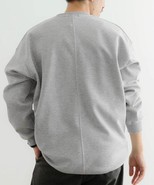 ITEMS URBANRESEARCH（アイテムズ アーバンリサーチ）の「裏起毛ダンボール クルーネックトップス（スウェット・メンズ・グレー/オフホワイト/ブラック・LARGE/MEDIUM）」の8枚目の写真
