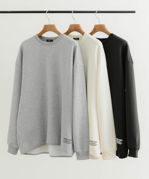 ITEMS URBANRESEARCH（アイテムズ アーバンリサーチ）の「裏起毛ダンボール クルーネックトップス（スウェット・メンズ・グレー/オフホワイト/ブラック・LARGE/MEDIUM）」の10枚目の写真