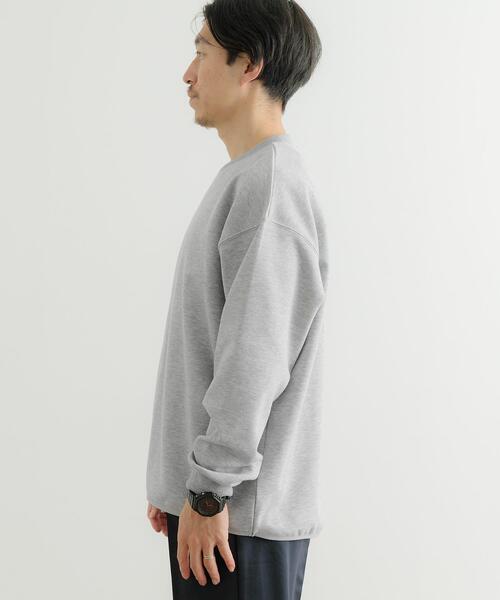 ITEMS URBANRESEARCH（アイテムズ アーバンリサーチ）の「裏起毛ダンボール クルーネックトップス（スウェット・メンズ・グレー/オフホワイト/ブラック・LARGE/MEDIUM）」の12枚目の写真