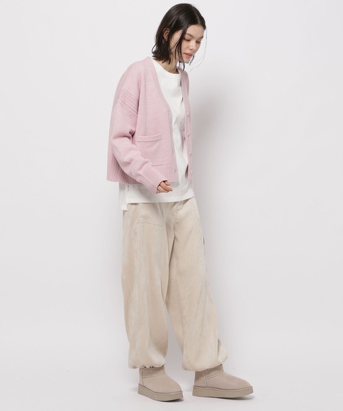 niko and...（ニコアンド）の「洗えるサイドリブVネックカーディガン（カーディガン/ボレロ・レディース・ネイビー/レッド/ピンク/ブルー/アイボリー・SHORT/BIG(L)）」の9枚目の写真