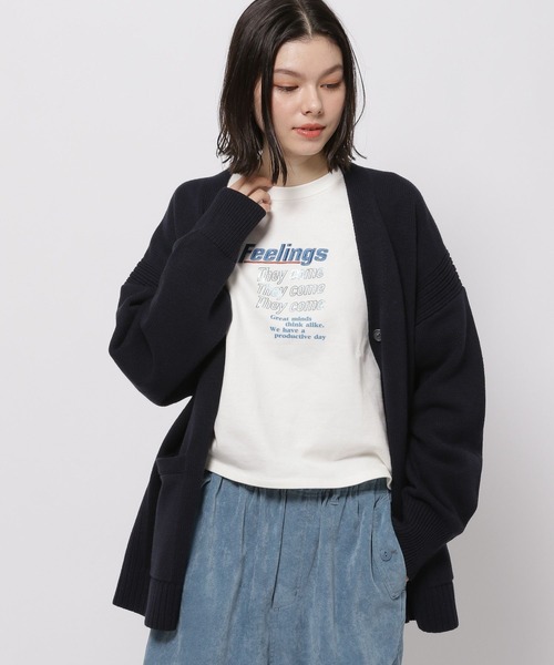 niko and...（ニコアンド）の「洗えるサイドリブVネックカーディガン（カーディガン/ボレロ・レディース・ネイビー/レッド/ピンク/ブルー/アイボリー・SHORT/BIG(L)）」の20枚目の写真