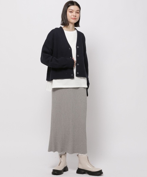 niko and...（ニコアンド）の「洗えるサイドリブVネックカーディガン（カーディガン/ボレロ・レディース・ネイビー/レッド/ピンク/ブルー/アイボリー・SHORT/BIG(L)）」の22枚目の写真