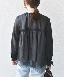 SHIPS（シップス）の「*〈手洗い可能〉ペーパー リネン フリル