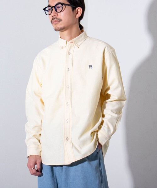 GLOSTER（グロスター）の「【GLOSTER/グロスター】BOY ASTLAD ボタンダウンシャツ (無地/チェック)（シャツ/ブラウス・メンズ・ネイビー/イエロー/ホワイト/グリーン・S/M/L）」の14枚目の写真