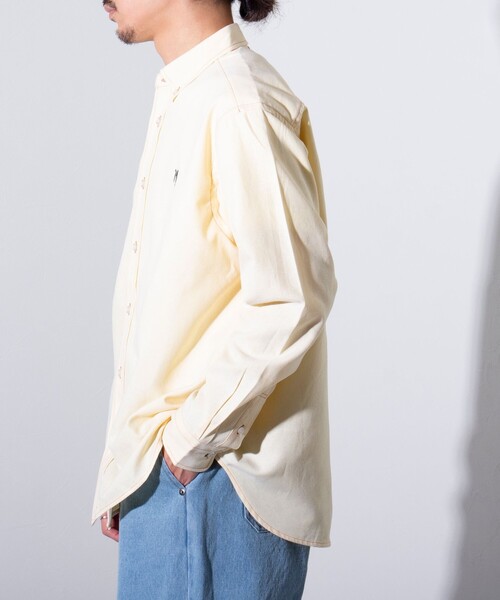 GLOSTER（グロスター）の「【GLOSTER/グロスター】BOY ASTLAD ボタンダウンシャツ (無地/チェック)（シャツ/ブラウス・メンズ・ネイビー/イエロー/ホワイト/グリーン・S/M/L）」の9枚目の写真