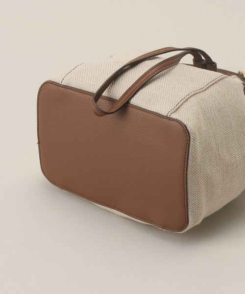 MIAN （ミアン）の「【MIAN/ミアン】キャンバスリネン2wayショルダー（ショルダーバッグ・レディース・ブラウン/ブラック・FREE）」の8枚目の写真