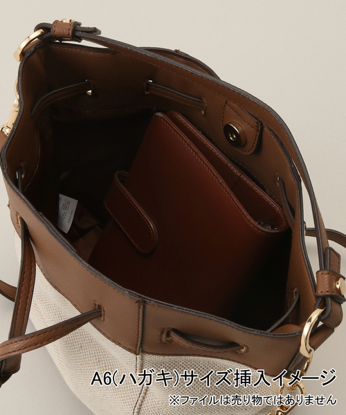 MIAN （ミアン）の「【MIAN/ミアン】キャンバスリネン2wayショルダー（ショルダーバッグ・レディース・ブラウン/ブラック・FREE）」の5枚目の写真