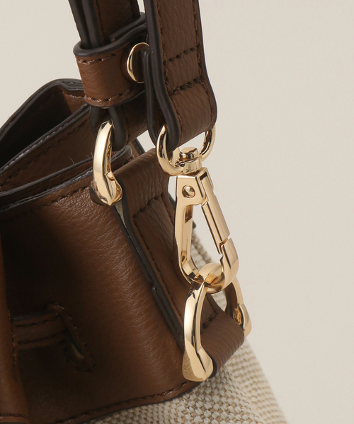 MIAN （ミアン）の「【MIAN/ミアン】キャンバスリネン2wayショルダー（ショルダーバッグ・レディース・ブラウン/ブラック・FREE）」の16枚目の写真