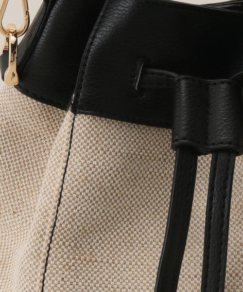 MIAN （ミアン）の「【MIAN/ミアン】キャンバスリネン2wayショルダー（ショルダーバッグ・レディース・ブラウン/ブラック・FREE）」の14枚目の写真