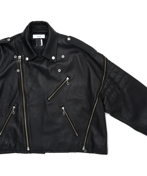 FACETASM(ファセッタズム)の「FACETASM×AVIREX / ファセッタズム×アヴィレックス/ZIP RIDERS JACKET(ライダースジャケット・メンズ・ブラック・4)」の7枚目の写真
