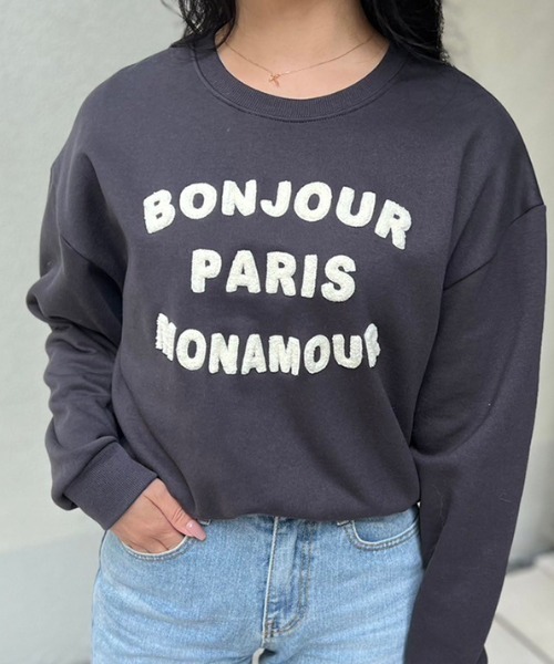 MODE ROBE（モードローブ）の「ロゴスウェット（スウェット・レディース・アイボリー/ブラック/グレー・FREE）」の5枚目の写真