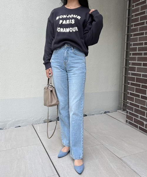 MODE ROBE（モードローブ）の「ロゴスウェット（スウェット・レディース・アイボリー/ブラック/グレー・FREE）」の7枚目の写真