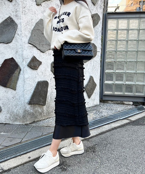 MODE ROBE（モードローブ）の「ロゴスウェット（スウェット・レディース・アイボリー/ブラック/グレー・FREE）」の12枚目の写真