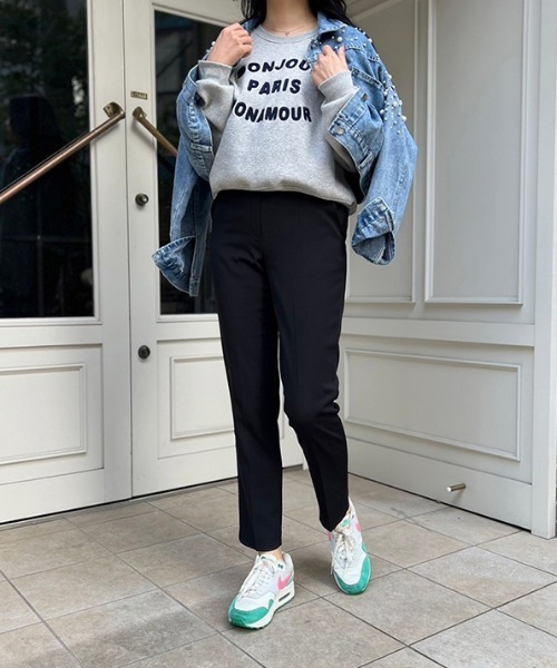 MODE ROBE（モードローブ）の「ロゴスウェット（スウェット・レディース・アイボリー/ブラック/グレー・FREE）」の14枚目の写真