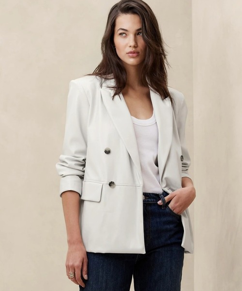 [未使用]BANANA REPUBLIC カウレザージャケット BANANA REPUBLIC（バナナリパブリック） レザージャケット ライダース