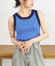 tiptop | 配色アメスリニットタンク(タンクトップ)