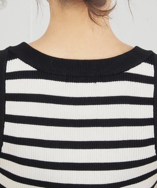 tiptop（ティップトップ）の「配色アメスリニットタンク（タンクトップ・レディース・アイボリー/ブルー/ホワイト系その他/ブラック・FREE）」の19枚目の写真