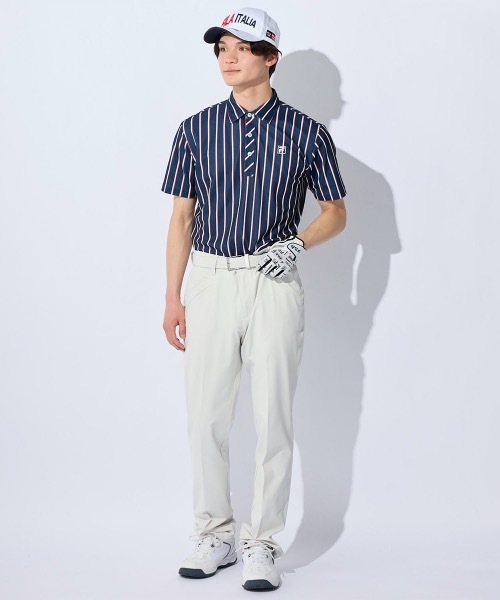 セール】【FILA GOLF/フィラゴルフ】半袖ストライプシャツ