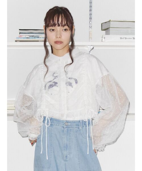 merry jenny（メリージェニー）の「rabbit ribbon tee（Tシャツ/カットソー・レディース・オフホワイト/ブルー/ピンク・FREE）」の5枚目の写真