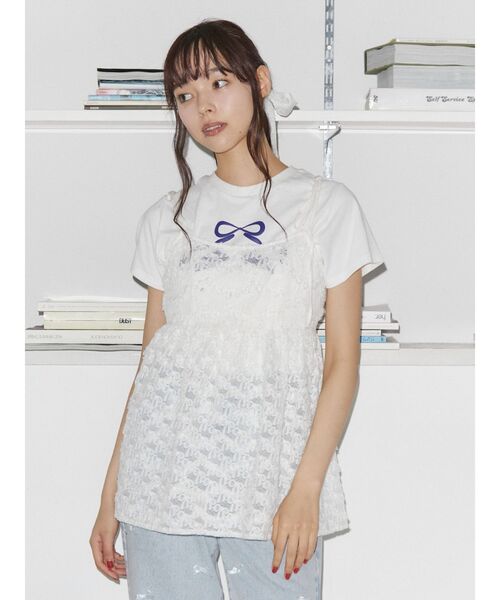 merry jenny（メリージェニー）の「rabbit ribbon tee（Tシャツ/カットソー・レディース・オフホワイト/ブルー/ピンク・FREE）」の10枚目の写真