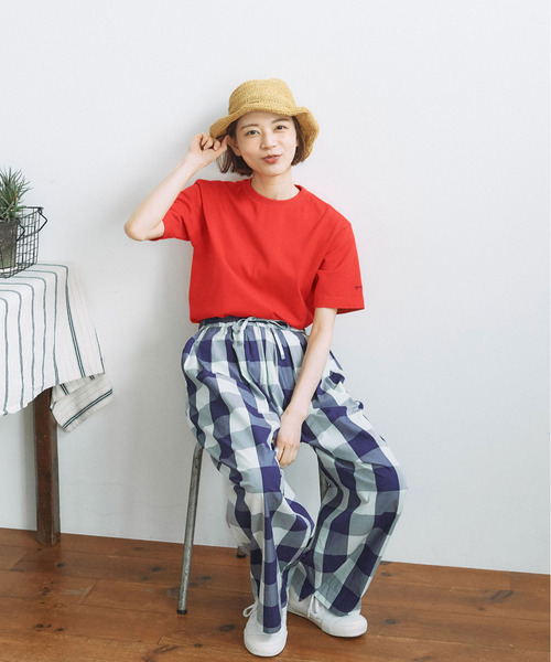 PAR ICI（パーリッシィ）の「【WEB別注カラー】江戸炊きブロックチェック イージーパンツ（その他パンツ・レディース・ブルー/ネイビー/グリーン/サックスブルー/ピンク・FREE）」の21枚目の写真