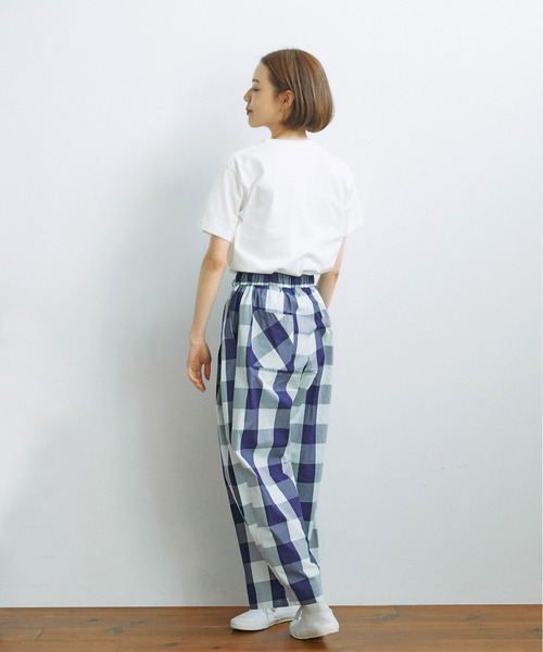 PAR ICI（パーリッシィ）の「【WEB別注カラー】江戸炊きブロックチェック イージーパンツ（その他パンツ・レディース・ブルー/ネイビー/グリーン/サックスブルー/ピンク・FREE）」の13枚目の写真