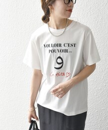 SHIPS any | La Hutte:〈洗濯機可能〉デザイン ロゴ プリント TEE(Tシャツ/カットソー)