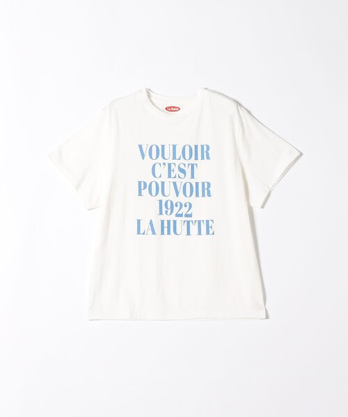 セール】La Hutte:〈洗濯機可能〉デザイン ロゴ プリント TEE（T