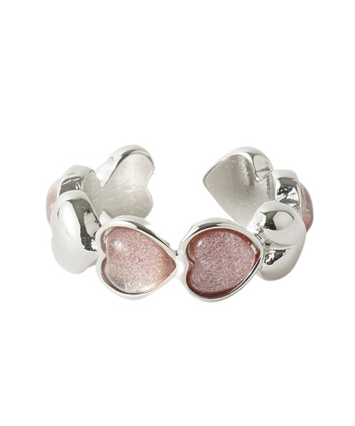 X-girl（エックスガール）の「HEART RING（リング・レディース・シルバー・ONE SIZE）」の3枚目の写真