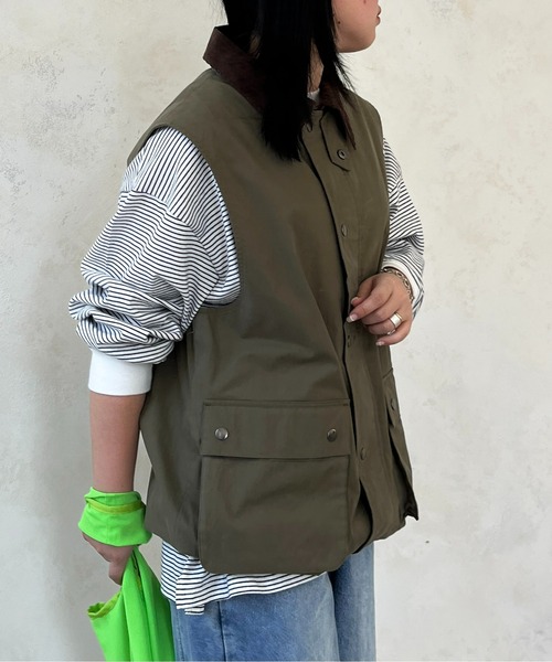 CPCM(シーピーシーエム)の「綿ナイロンハンティングベスト(ベスト・メンズ・アイボリー/カーキ/ブラック・MEDIUM/LARGE)」の17枚目の写真