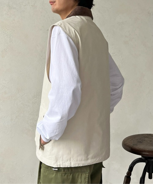 CPCM(シーピーシーエム)の「綿ナイロンハンティングベスト(ベスト・メンズ・アイボリー/カーキ/ブラック・MEDIUM/LARGE)」の7枚目の写真