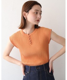 【CLEIO】二重臼フレンチスリーブサマーニット/DOUBLE MILL FRENCH SLEEVE KNIT/986-11647