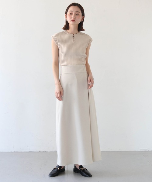 CLEIO(クレイオ)の「【CLEIO】二重臼フレンチスリーブサマーニット/DOUBLE MILL FRENCH SLEEVE KNIT/986-11647(ニット/セーター・レディース・テラコッタ/ライトグリーン/アイボリー・FREE)」の9枚目の写真